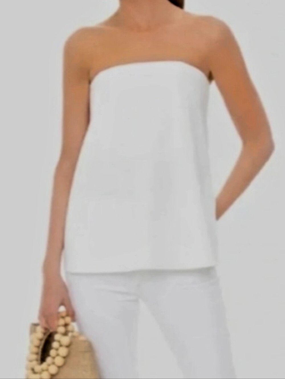 Tuckernuck Strapless White Bustie Top - Classy Large - Picture 1 of 3